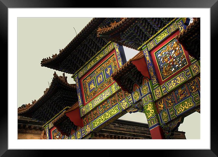 Liverpool China town Framed Mounted Print by Simon Case