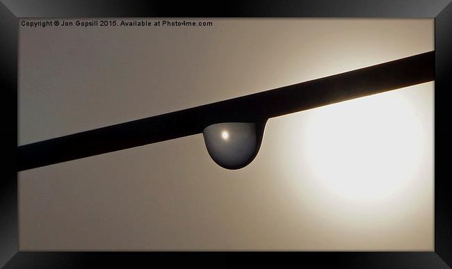 2 Sun Fog Drop  Framed Print by Jon Gopsill