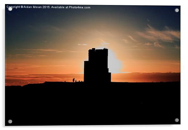   Briens Tower At Sunset  Acrylic by Aidan Moran