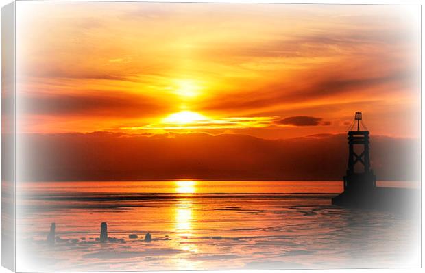 golden  tranquility Canvas Print by sue davies