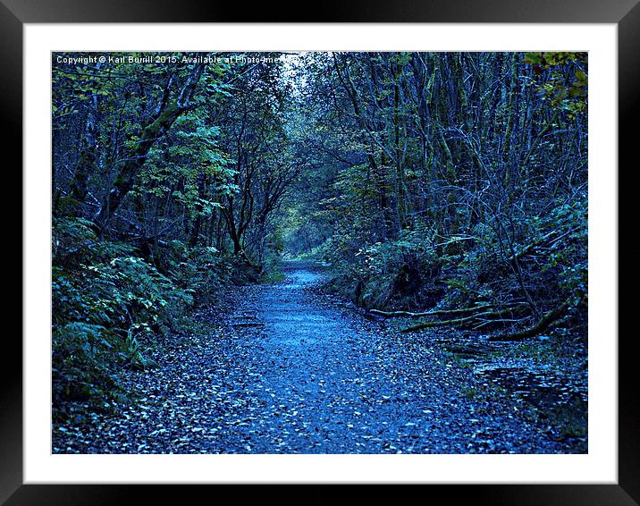  Autumn Track Framed Mounted Print by Karl Burrill