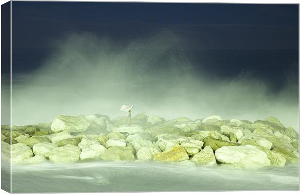 Beach at Nice, Provence, Nice, France Canvas Print by Ian Middleton