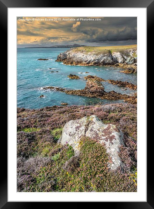 Rhoscolyn Head Anglesey Framed Mounted Print by Adrian Evans