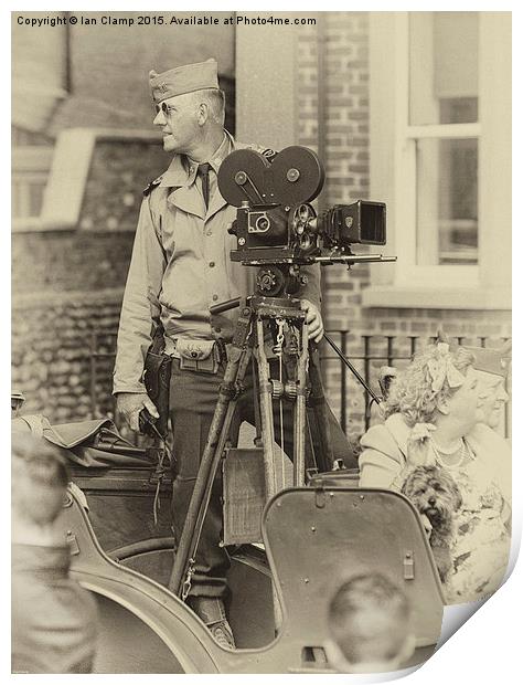  Newsreel cameraman Print by Ian Clamp