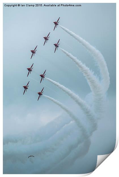  Red arrows 75 Print by Ian Clamp