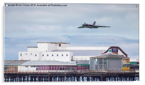  Vulcan over the pier Acrylic by Ian Clamp