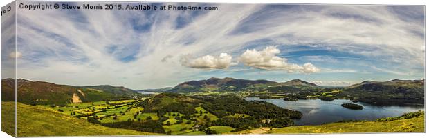 Northern Lake District Panorama Canvas Print by Steve Morris