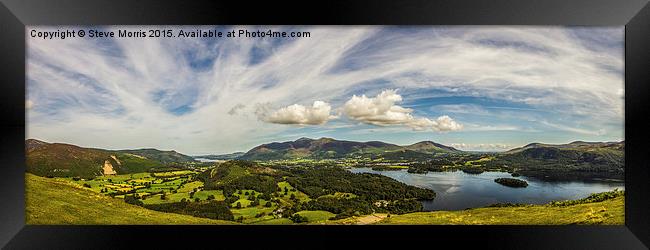 Northern Lake District Panorama Framed Print by Steve Morris