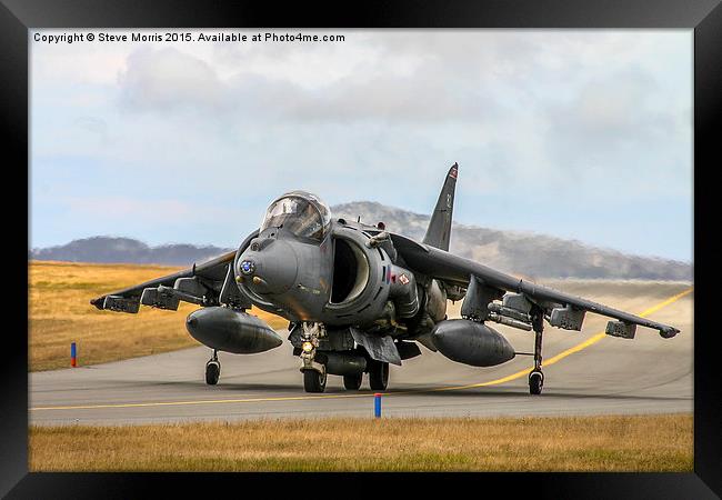 RAF Harrier Framed Print by Steve Morris