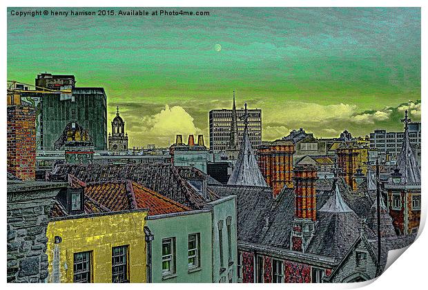 Goodnight Bristol  Print by henry harrison