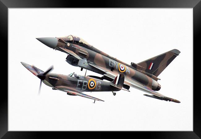 Display Spitfire and Typhoon Framed Print by J Biggadike