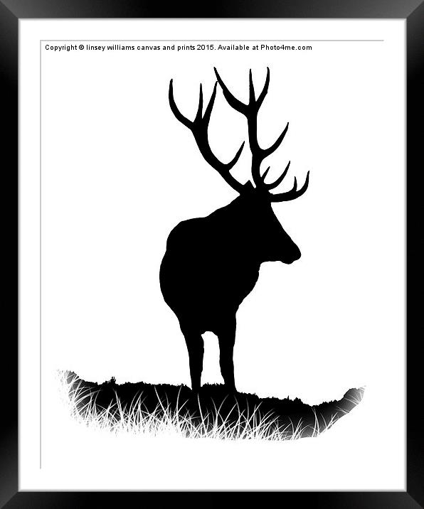  Monarch Of The Park Silhouette Framed Mounted Print by Linsey Williams