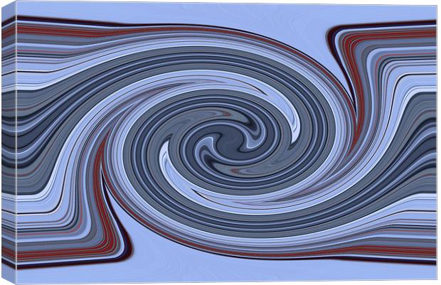 Stripe abstract swirl Canvas Print by Ruth Hallam
