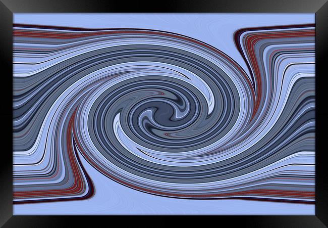 Stripe abstract swirl Framed Print by Ruth Hallam