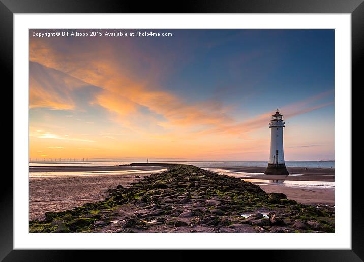 Perch Rock Lighthouse. Framed Mounted Print by Bill Allsopp