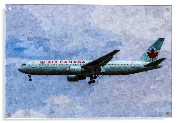 Air Canada Boeing 777 Art Acrylic by David Pyatt