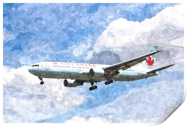 Air Canada Boeing 767 Art Print by David Pyatt