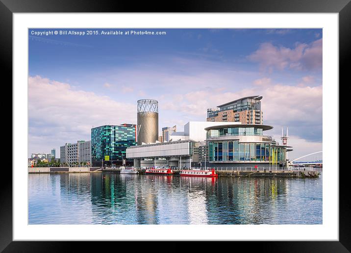 Salford Quays with The Lowry. Framed Mounted Print by Bill Allsopp