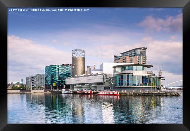 Salford Quays with The Lowry. Framed Print by Bill Allsopp