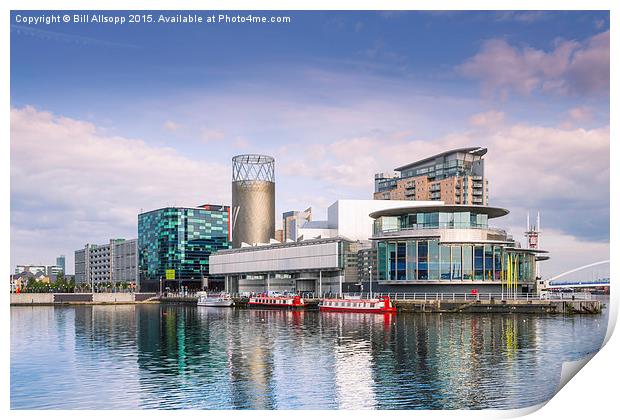 Salford Quays with The Lowry. Print by Bill Allsopp