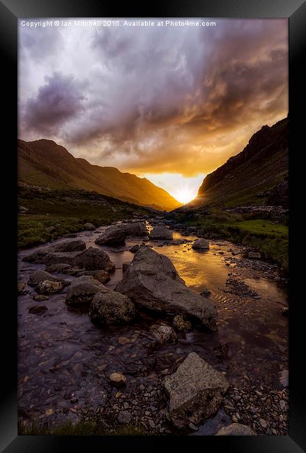 Valley Of Light  Framed Print by Ian Mitchell