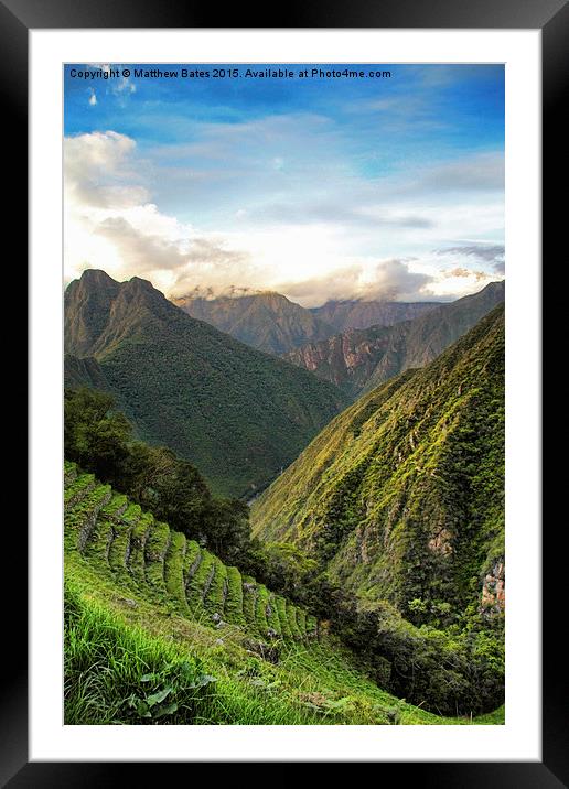 Andean Valley Framed Mounted Print by Matthew Bates