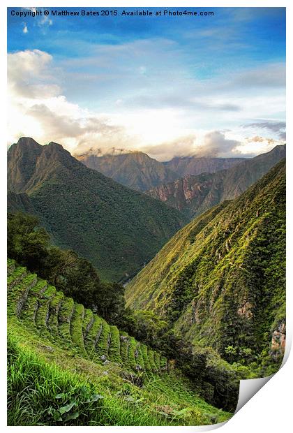 Andean Valley Print by Matthew Bates