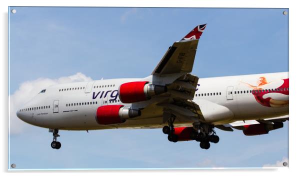 Virgin Atlantic Boeing 747 Acrylic by David Pyatt