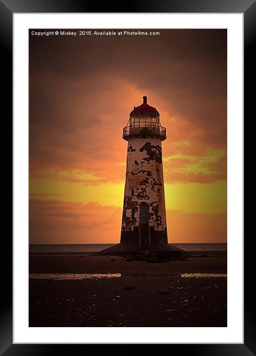 Talacre Lighthouse Sunrise Framed Mounted Print by rawshutterbug 