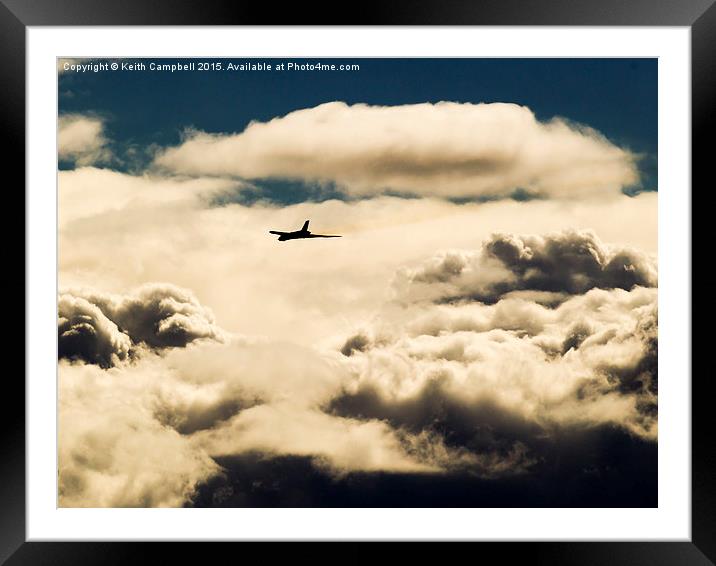  Vulcan at Altitude Framed Mounted Print by Keith Campbell