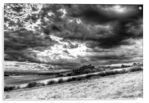 Storm Over The hill Acrylic by David Pyatt