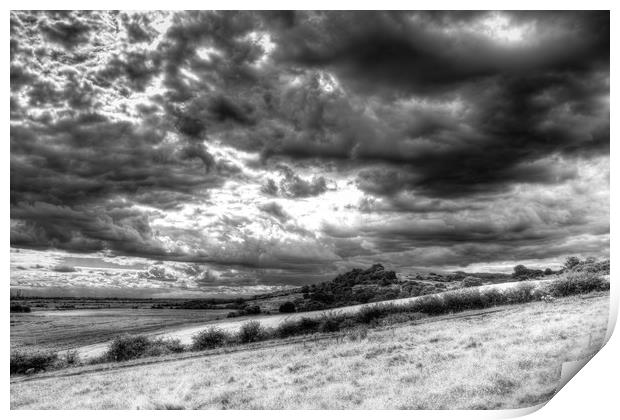 Storm Over The hill Print by David Pyatt