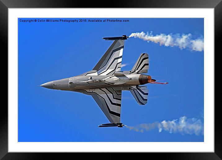  Lockheed Martin F-16 Fighting Falcon Riat 2015 5 Framed Mounted Print by Colin Williams Photography