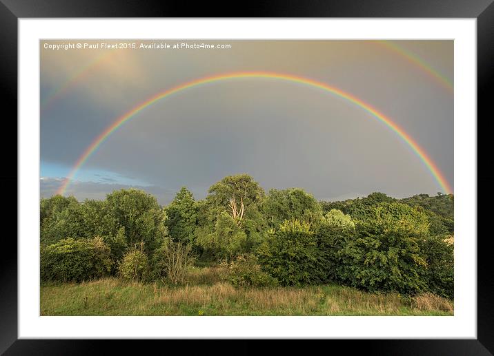 Double Rainbow Framed Mounted Print by Paul Fleet