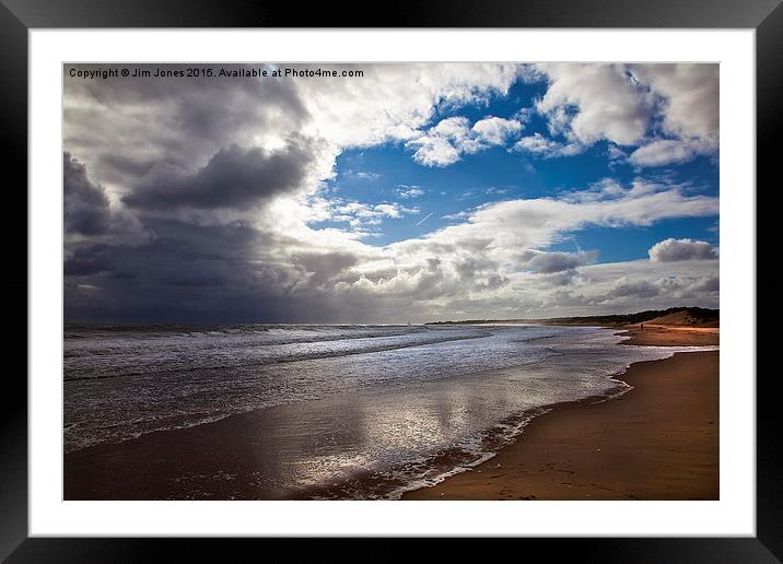  Northumbrian beach scene Framed Mounted Print by Jim Jones