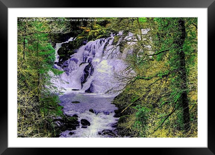  Swallow Falls Betws-y-Coed  Framed Mounted Print by Diana Mower