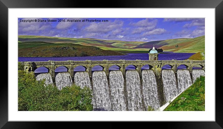  Craig Goch Reservoir Framed Mounted Print by Diana Mower