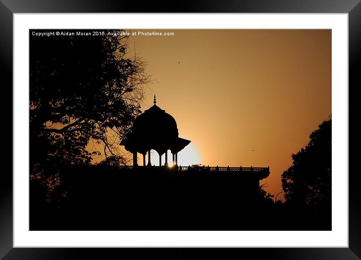  Moti Masjid At Sunset  Framed Mounted Print by Aidan Moran