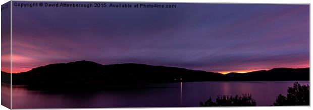  Clateringshaws Loch Sunset Canvas Print by David Attenborough