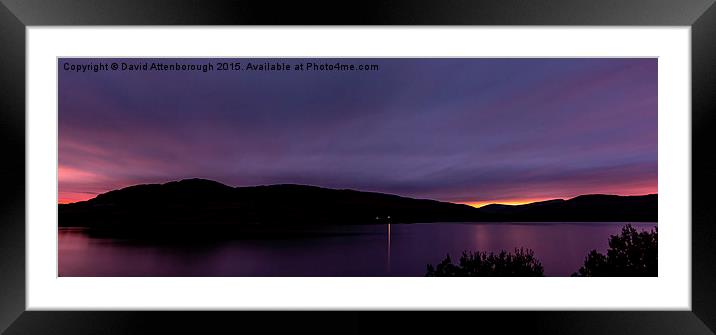  Clateringshaws Loch Sunset Framed Mounted Print by David Attenborough