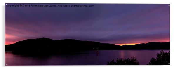  Clateringshaws Loch Sunset Acrylic by David Attenborough