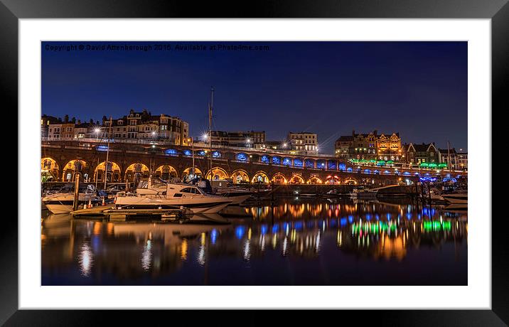  Ramsgate Marina At Night Framed Mounted Print by David Attenborough