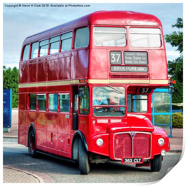 London Transport Routemaster Bus Print by Steve H Clark