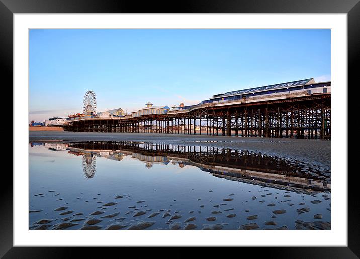 Sunset Sky Central Pier  Framed Mounted Print by Gary Kenyon