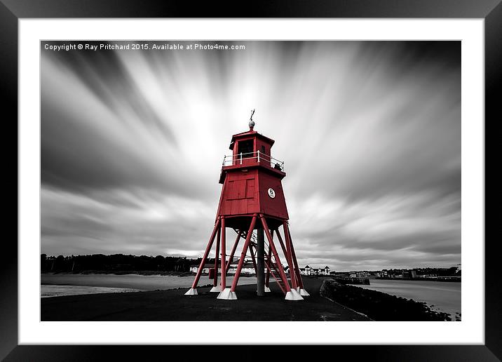  Cloud over The Groyne Framed Mounted Print by Ray Pritchard