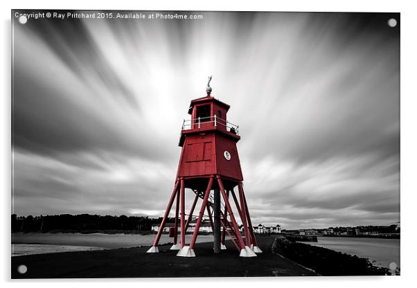  Cloud over The Groyne Acrylic by Ray Pritchard