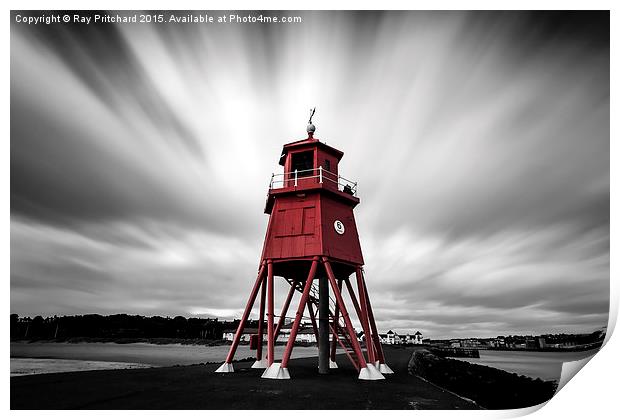  Cloud over The Groyne Print by Ray Pritchard