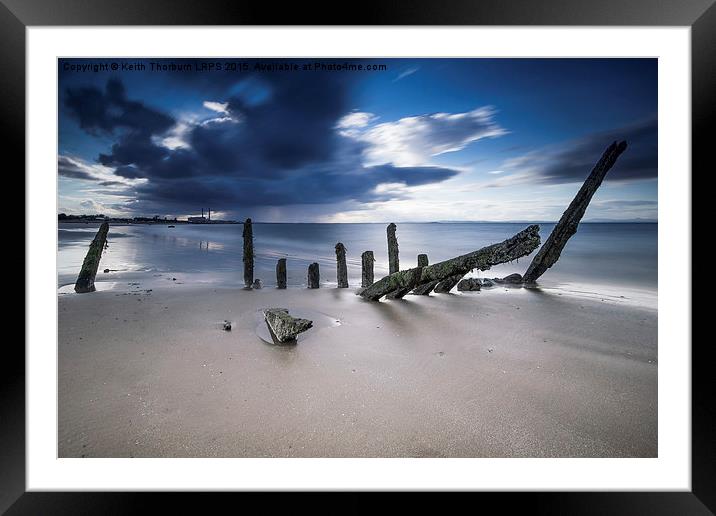 Seton Sands Shipwreck Framed Mounted Print by Keith Thorburn EFIAP/b
