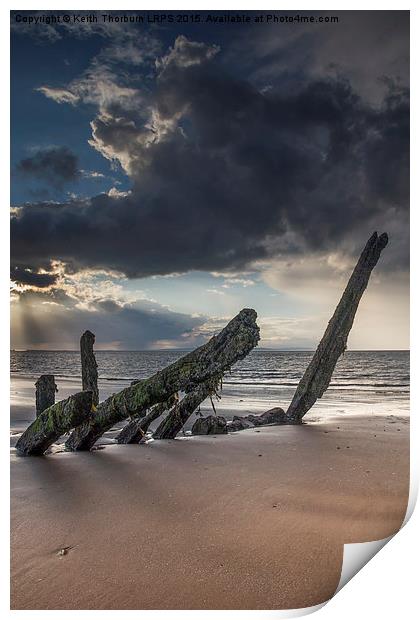 Seton Sands Shipwreck Print by Keith Thorburn EFIAP/b