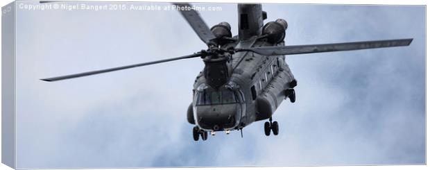 Chinook Helicopter Canvas Print by Nigel Bangert